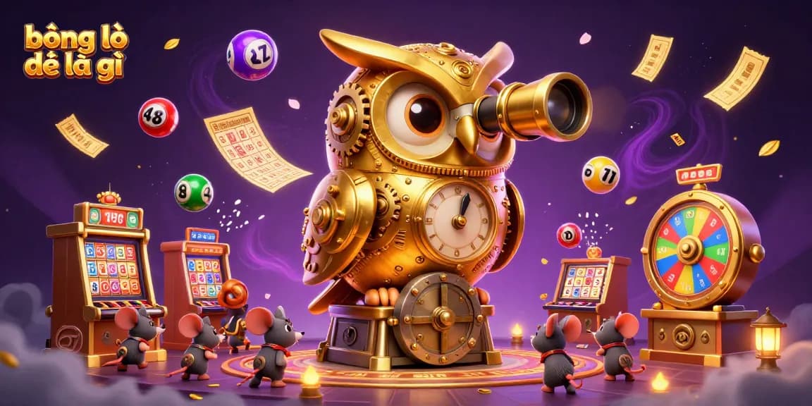 Engage with bóng lô đề là gì through an energetic illustration of a casino scene filled with colorful lottery elements.