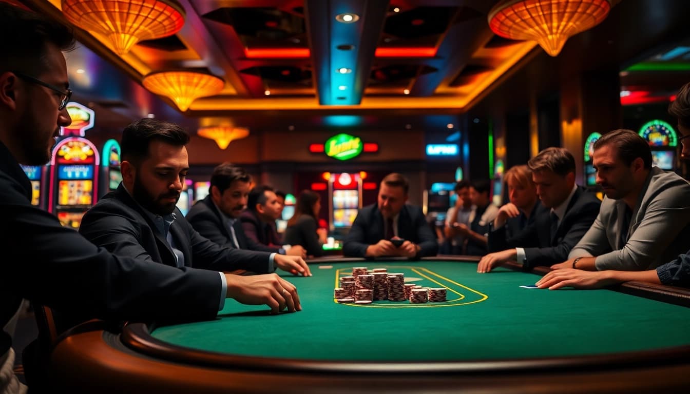 Spielen Sie im neuen Casino Bonus ohne Einzahlung neu am Tisch mit spannendem Poker-Action.