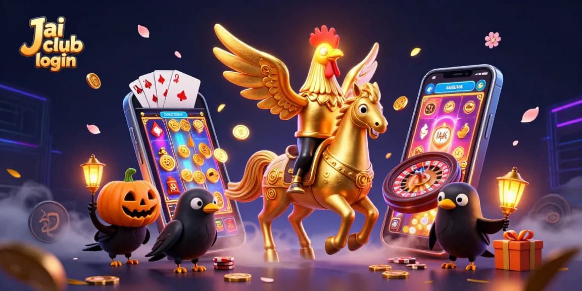 Experience thrilling games and rewards on Jai club login platform, with vibrant casino elements.