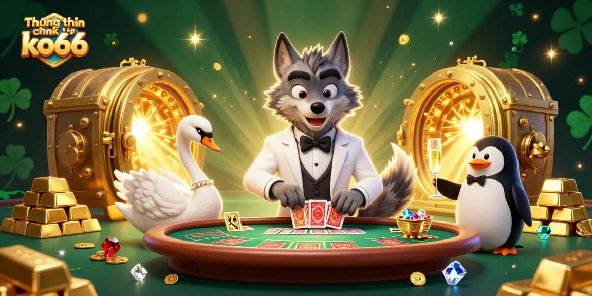 Experience the winning strategies and regulations with Thông tin chính sách ko66 through this vibrant casino-themed illustration.