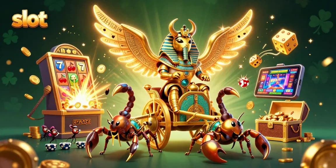 Slot Gacor penuh aksi dengan karakter unik dan elemen permainan kasino yang menarik.