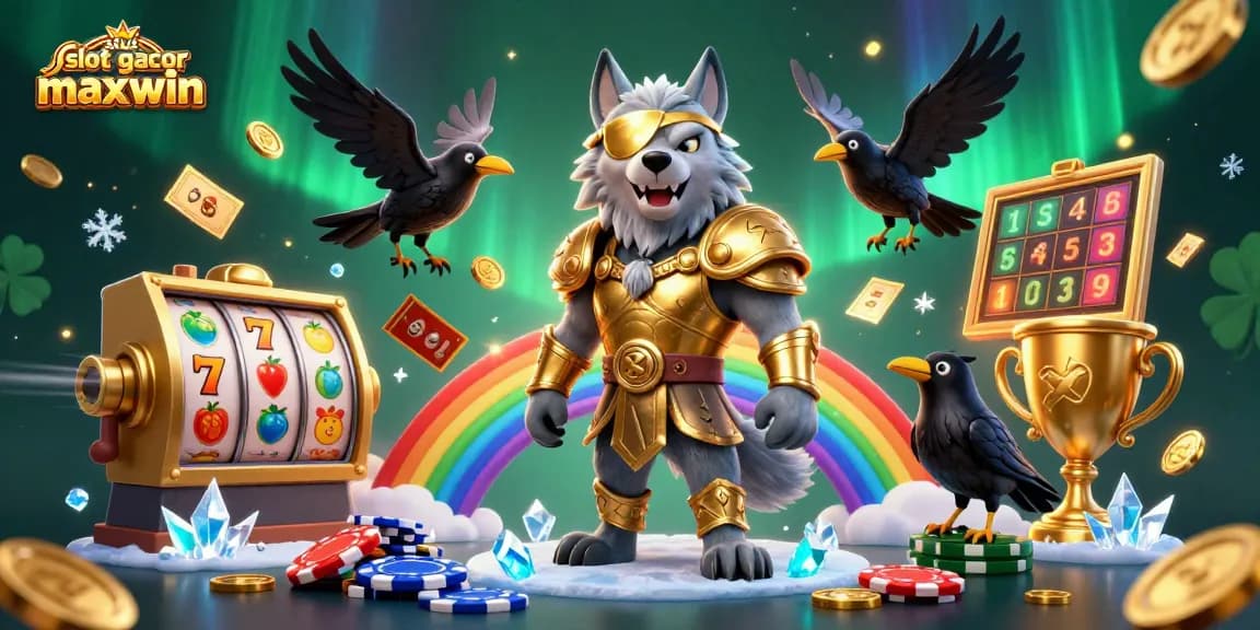 Engage with situs slot gacor maxwin in an exciting 3D casino illustration, showcasing dynamic gameplay and vibrant elements.