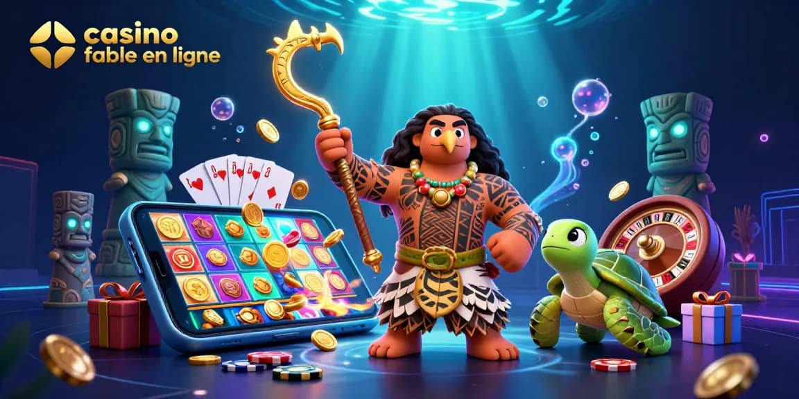 Interagissez avec une scène 3D dynamique mettant en avant des éléments de casino fiable en ligne, avec un faucon demi-dieu et une tortue ludique.
