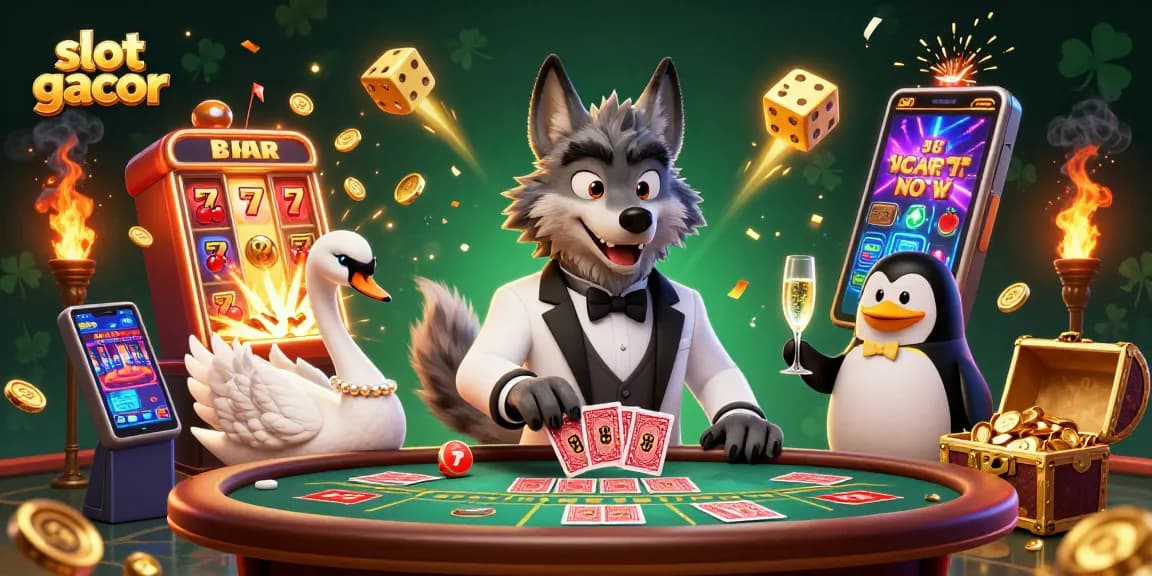 Memenangkan besar slot gacor dengan karakter serigala, angsa, dan penguin di kasino digital.