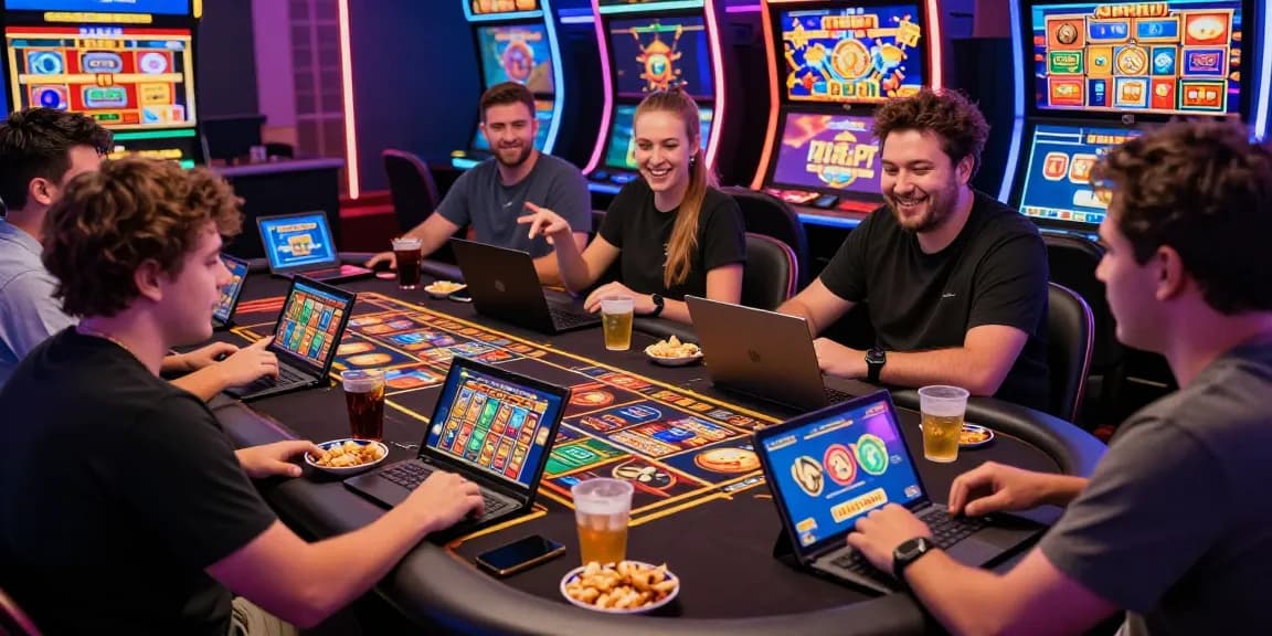 Exciting online casino scene highlighting players exploring Bonus Buy slots at https://aboutderbyshire.co.uk, vibrant atmosphere with engaging graphics.
