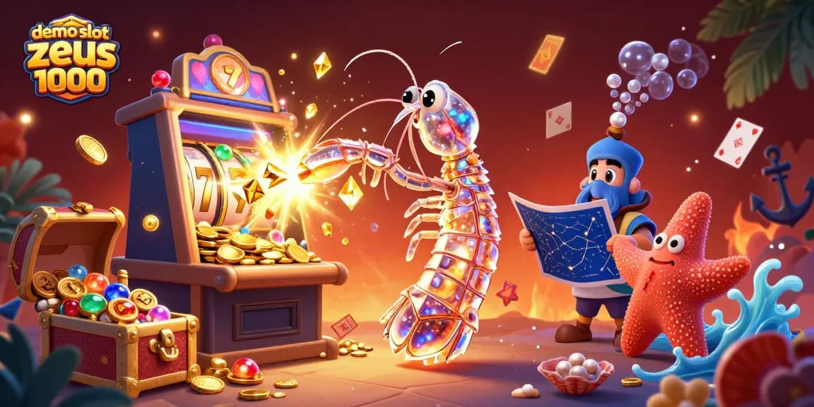 Experience the thrill of demo slot zeus 1000, featuring vibrant characters and golden rewards in an action-packed scene.