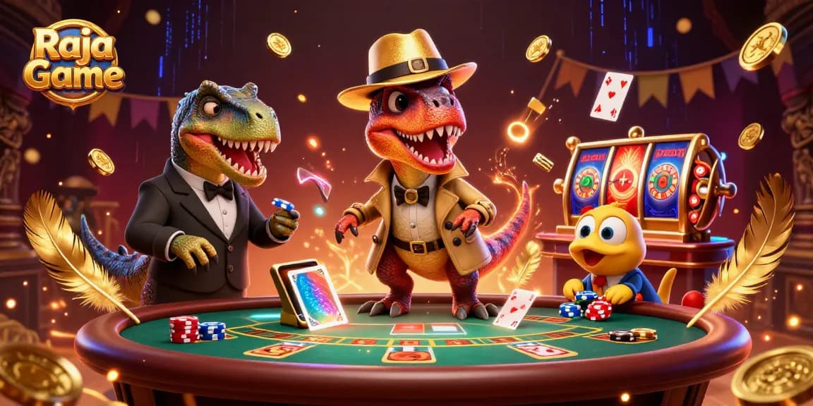 Experience the excitement of Raja Game with thrilling table games, vibrant colors, and engaging characters at play.