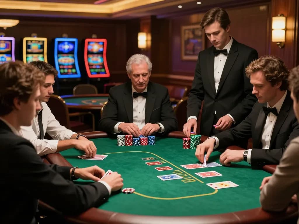 Engage in high-stakes gameplay at trang chủ SHBET, with players strategizing at an elegant poker table.