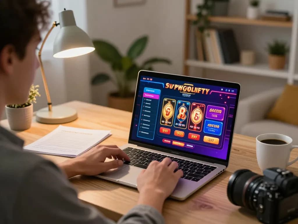 Engaging online gaming moment with O8 hair interface displaying poker options, strategic notes on the side.