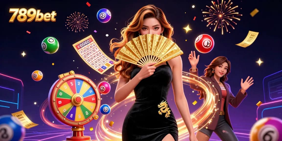 Play exciting lottery games with 789bet featuring vibrant elements and dramatic visuals.