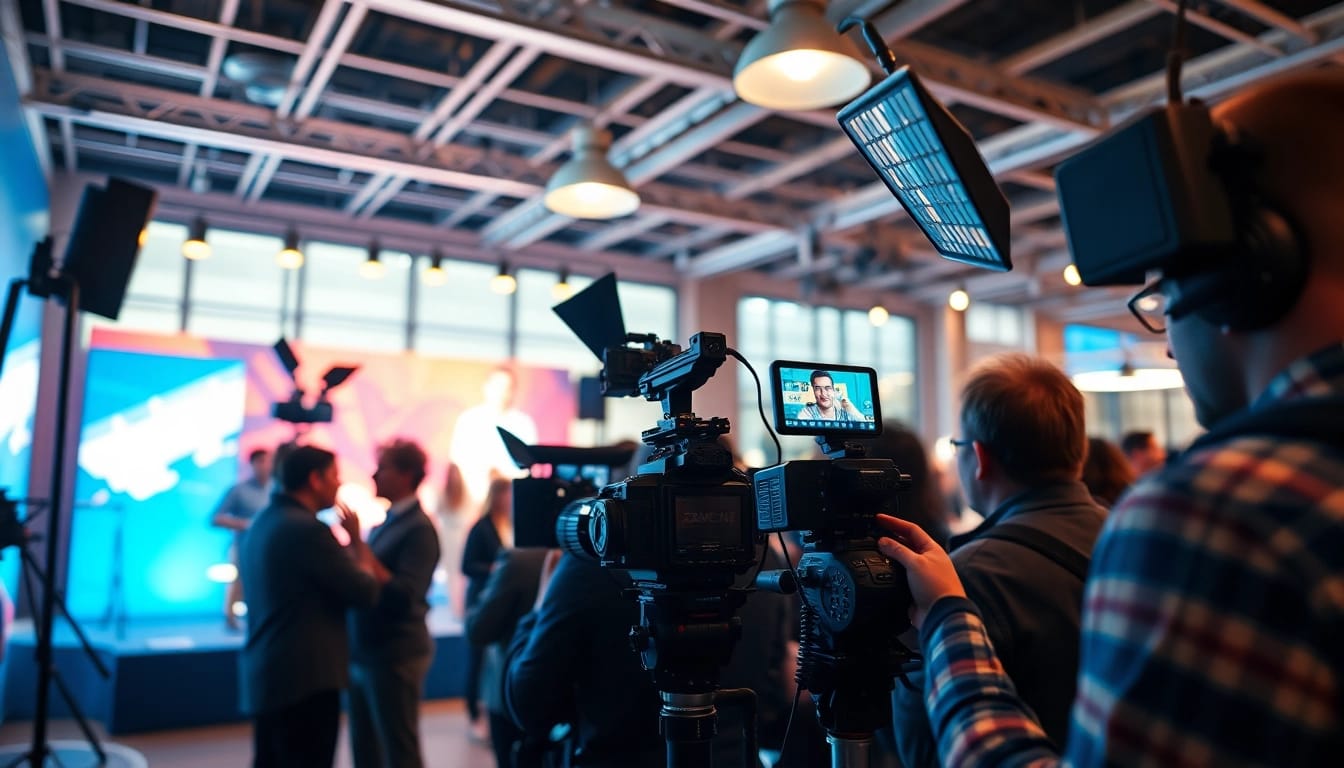 Engaging scene of video production edmonton showcasing a professional crew in action.