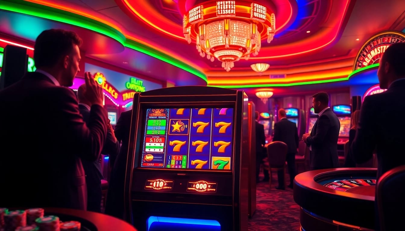 Celebrate a big win at the slot pragmatic machine in an upscale casino setting.
