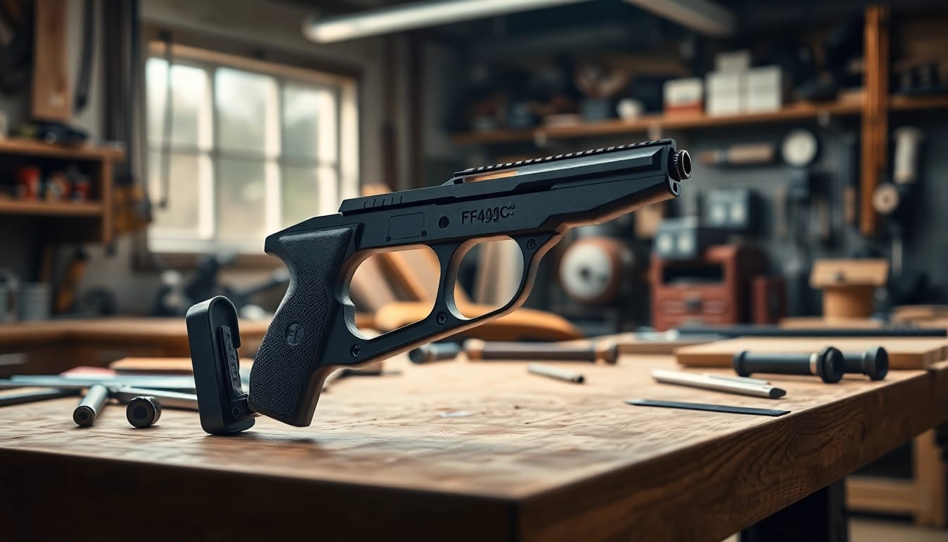 High-quality pf940c frame showcased with detailed features in a well-lit workshop.