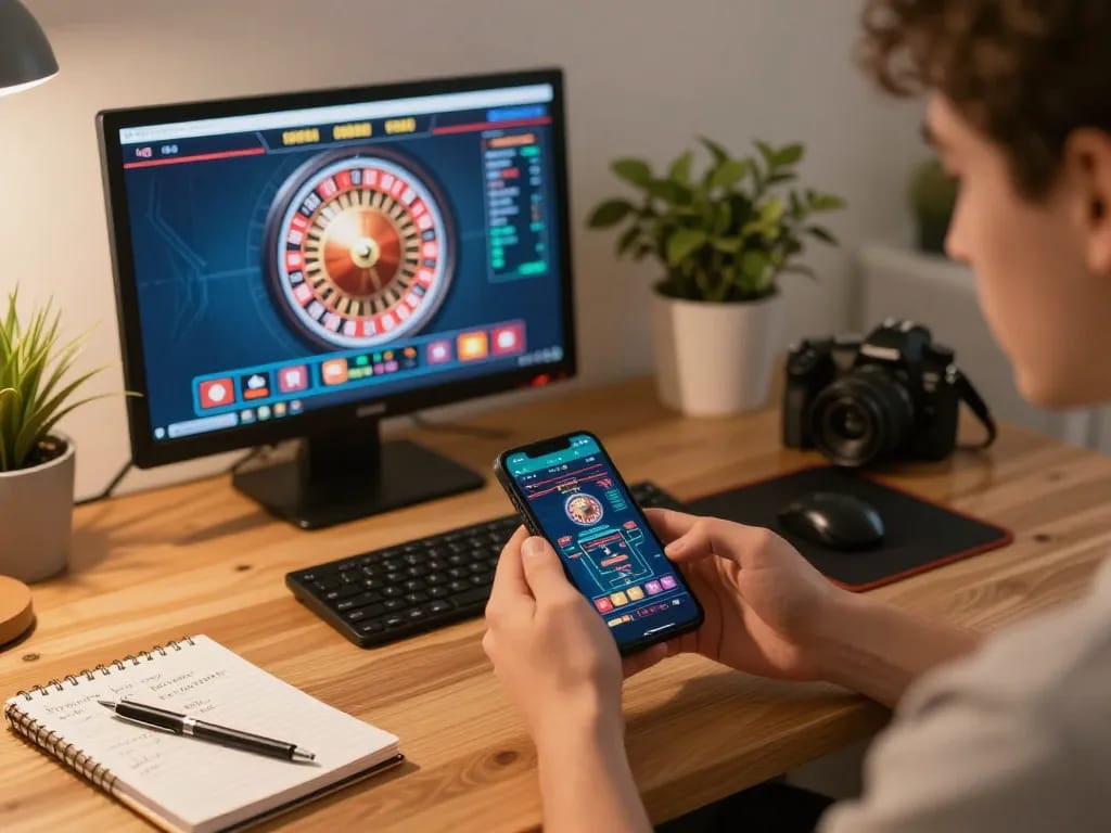 Player engaging with a casino senza licenza aams app on mobile device, showcasing exciting gameplay moments
