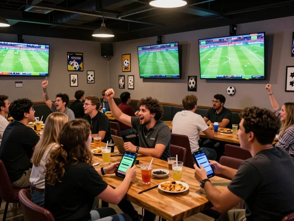 Cakhiatv users enjoying a lively sports betting atmosphere while watching football live