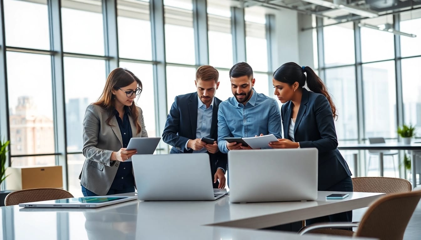 Enhance your business with expert Business IT Solutions in a collaborative office environment.