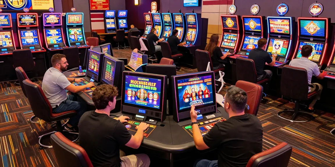 Exciting online gaming atmosphere at credit card casinos, showcasing players celebrating wins, vibrant games and promotions at https://bhma.org.uk/.