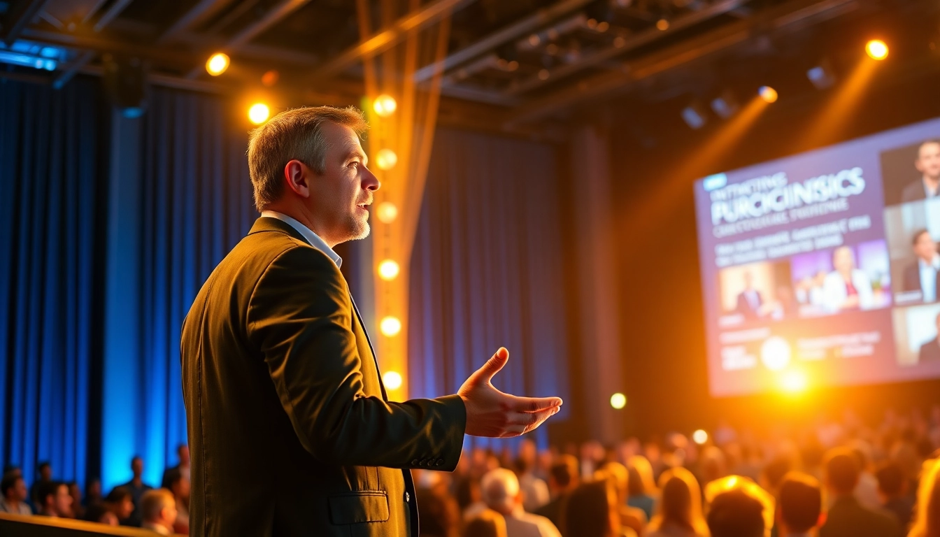 Dynamic Keynote Speaker engaging an enthusiastic audience during a vibrant presentation.