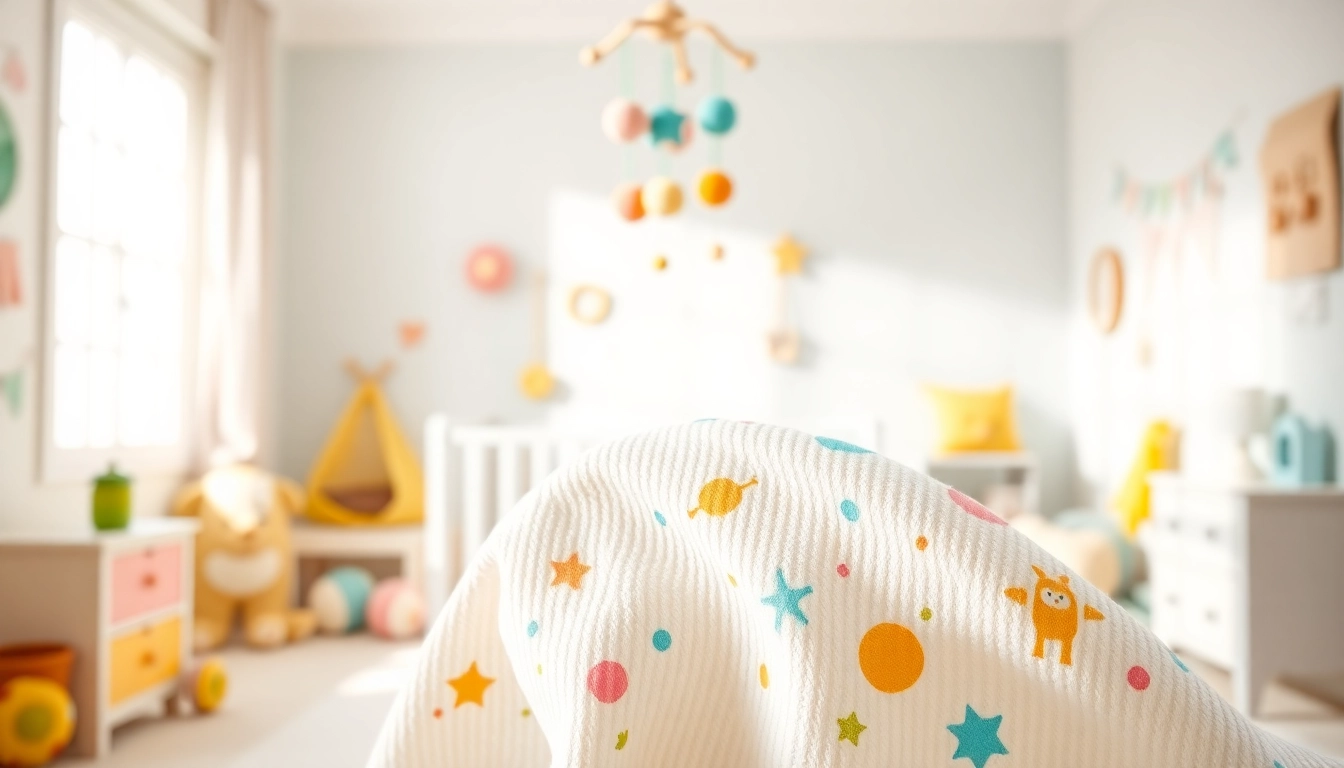 Bekijk ribcord stoffen met schattige patronen in een gezellige babykamer.
