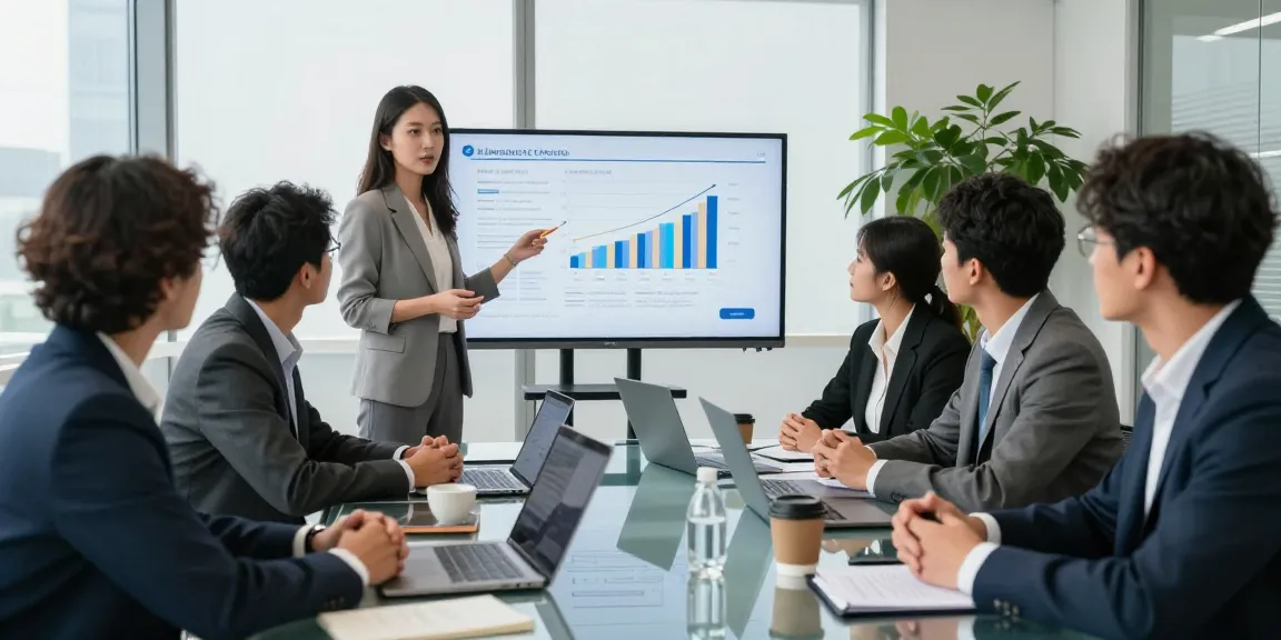 Team discussing MBM strategies in a modern conference room setting