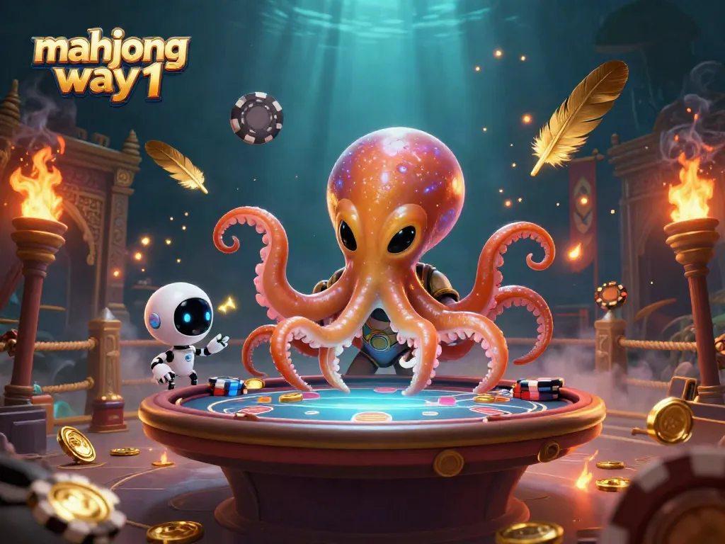 Experience thrilling gameplay with Mahjong Way 1 in an engaging cosmic poker scene featuring vibrant characters.