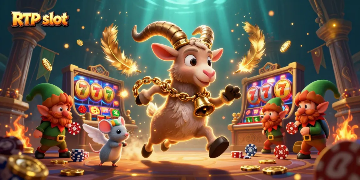 Exploring the exciting RTP slot environment with Krampus, the angel mouse, and mischievous elves interacting in a colorful casino.