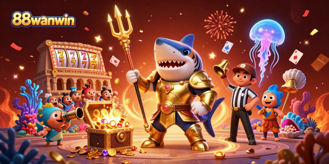 Engage with thrilling gaming action showcasing 88wanwin's dynamic underwater casino experience.