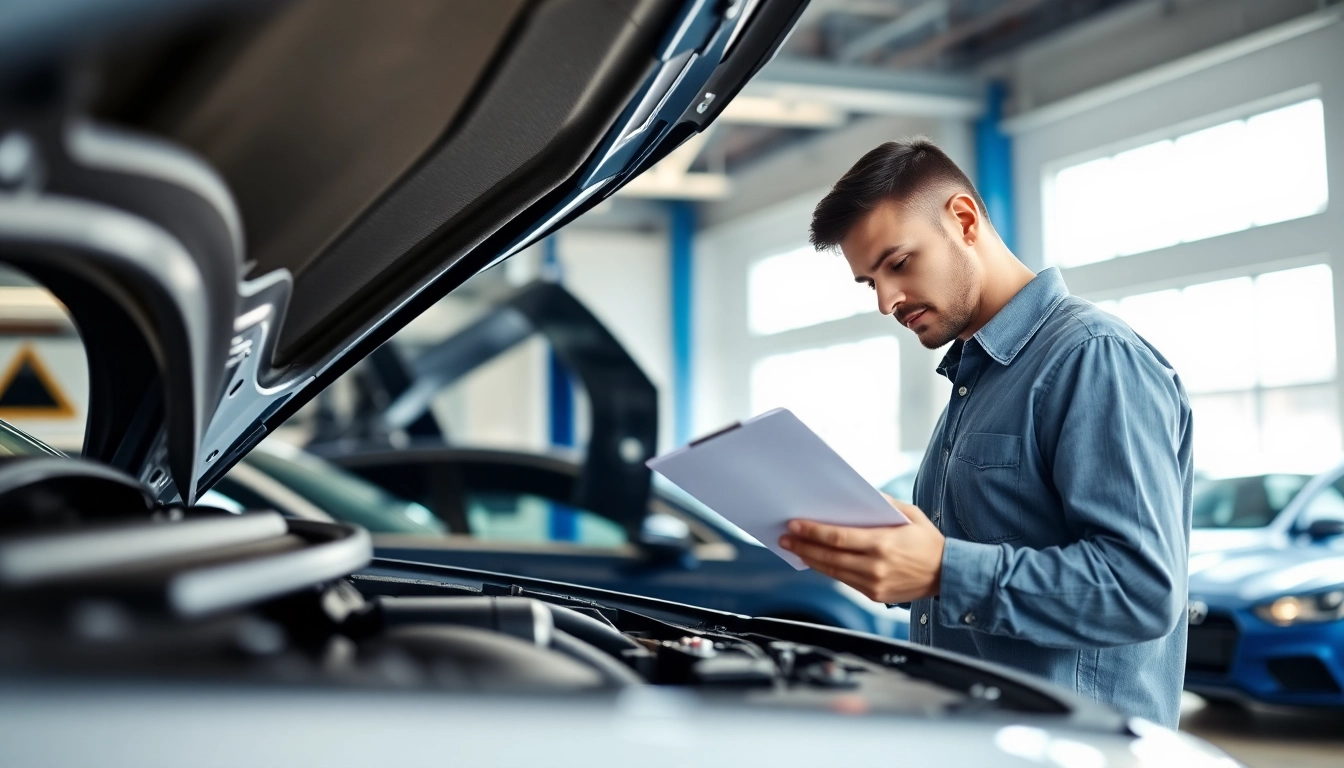 Evaluate extended auto warranty options during a professional car inspection.