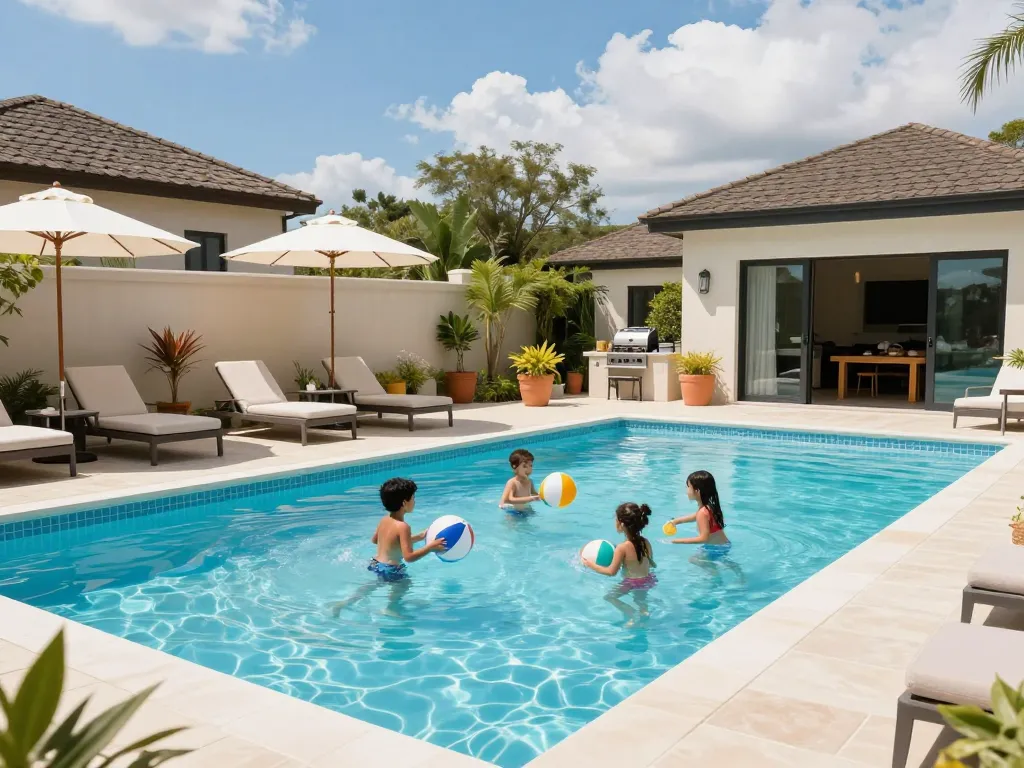 Dolphin Pool Services enhance family enjoyment with pristine pool maintenance and vibrant backyard experiences.