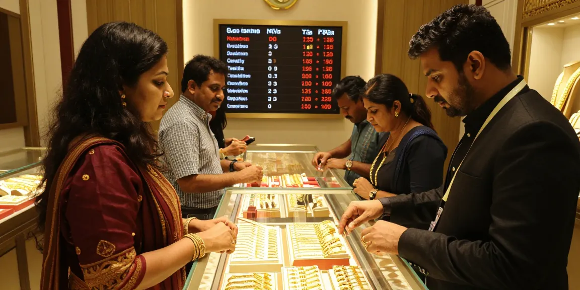 Discover the latest trends and 70 gram gold price in India in a luxury jewelry store atmosphere.
