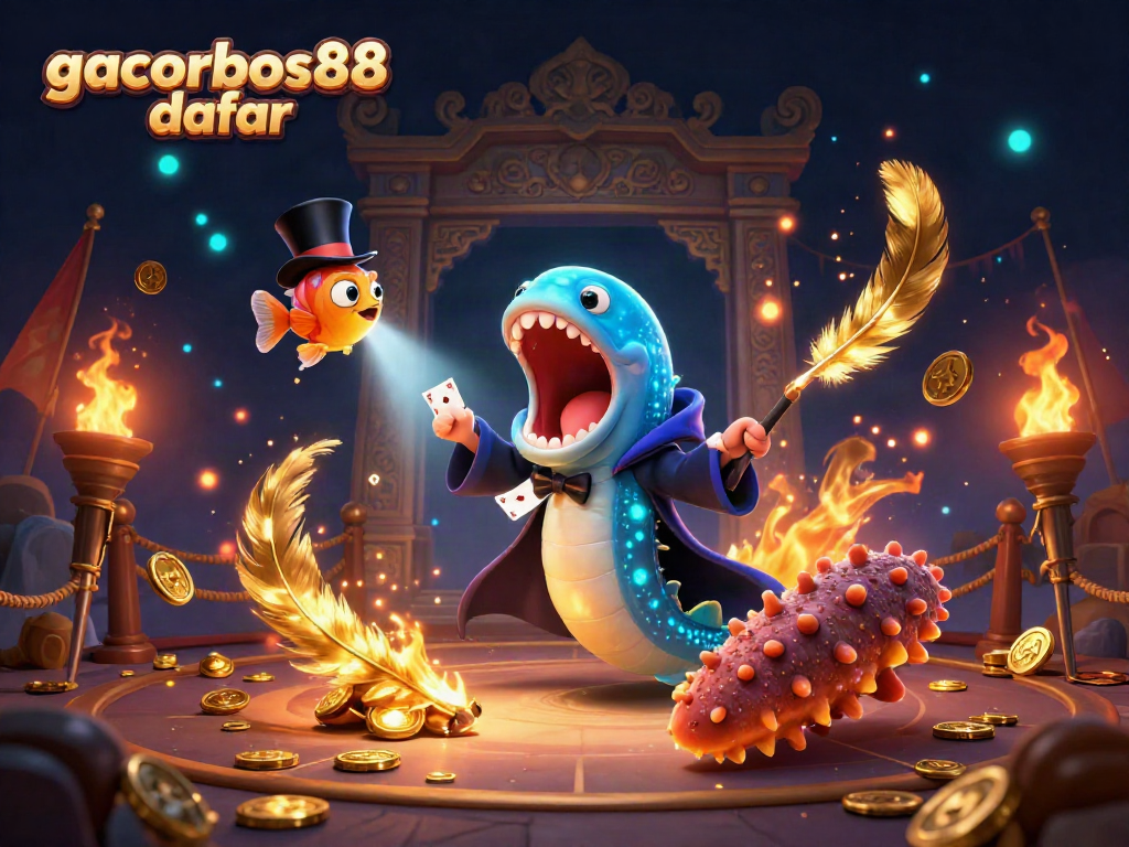 Engage in fun gambling action with gacorbos88 daftar featuring lively 3D characters and vibrant casino elements.