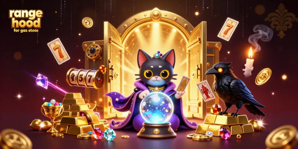 Explore the vibrant scene of a range hood for gas stove as cartoon characters engage in thrilling slot gaming.
