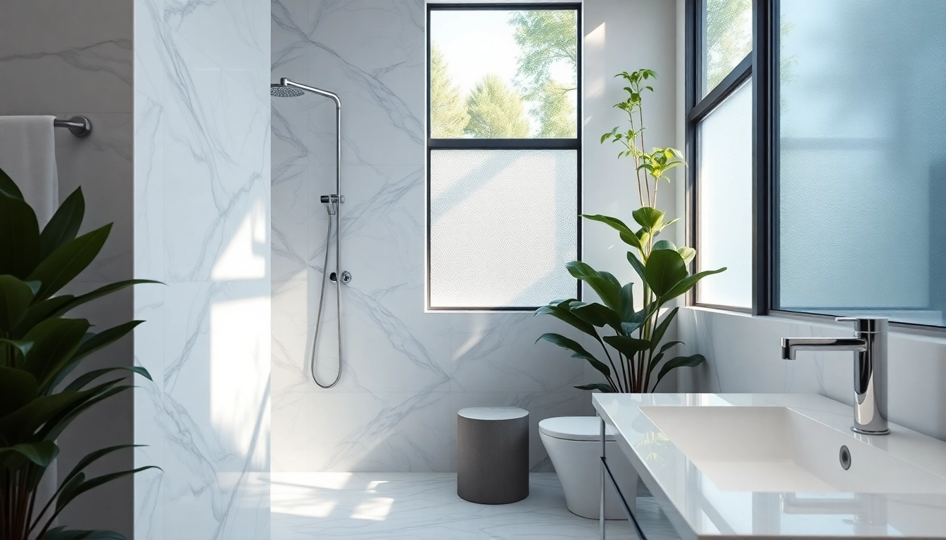 Showcasing elegant showers Australia in a luxurious bathroom setting with natural lighting.