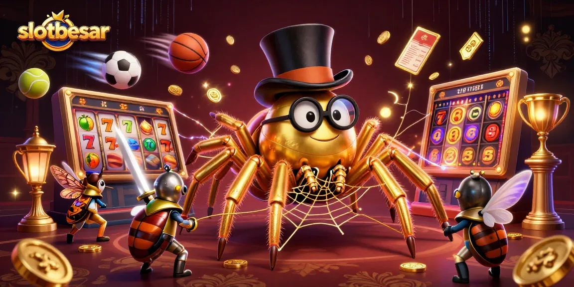 Engage in exciting gameplay at slotbesar with golden casino elements and dynamic characters.