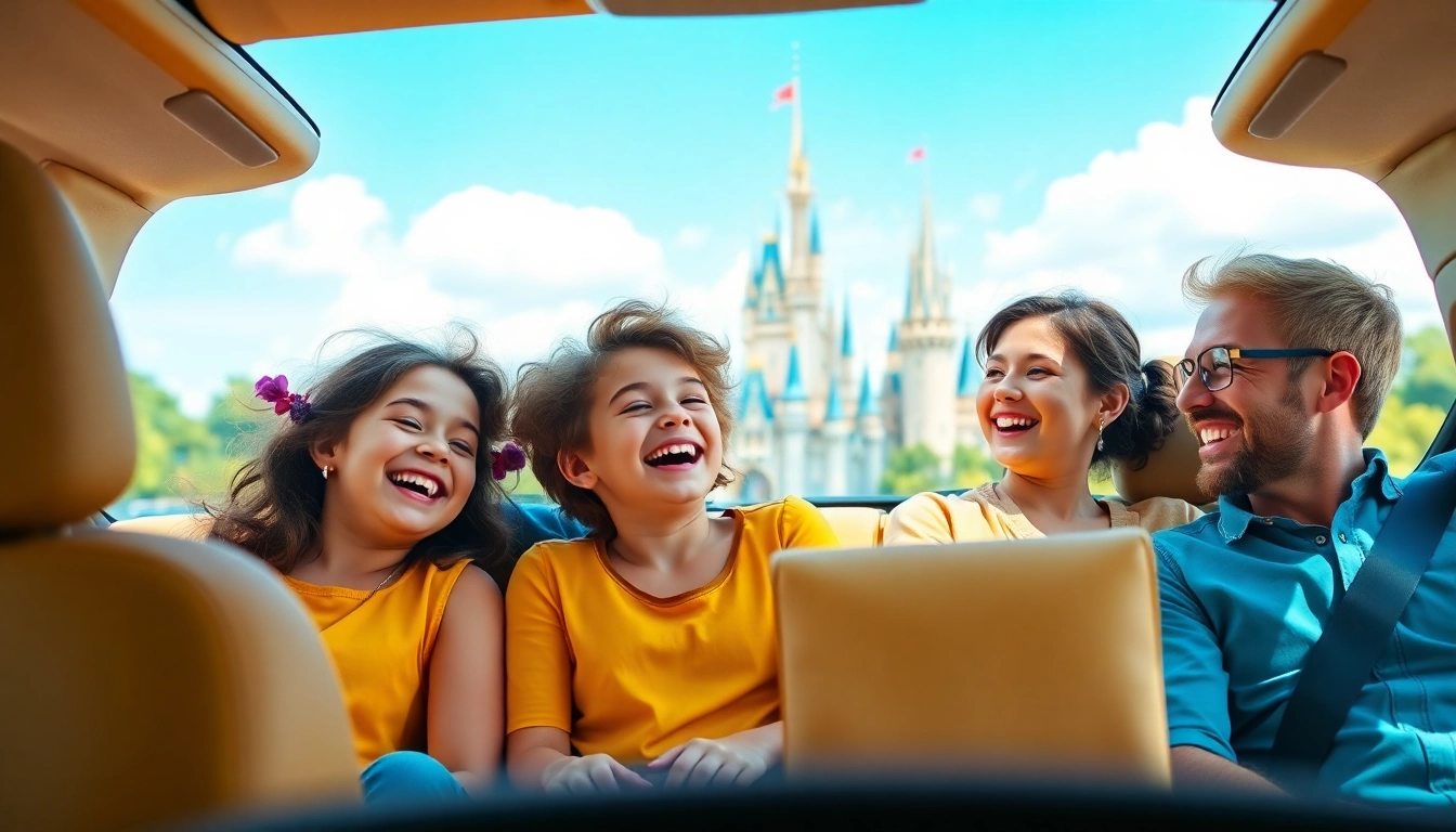 Enjoying a seamless Beauvais Airport to Disney Transfer with joyful family ambience.
