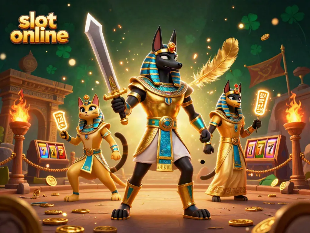 Permainan slot online yang seru dengan simbol dan latar belakang yang menarik untuk para pemain.