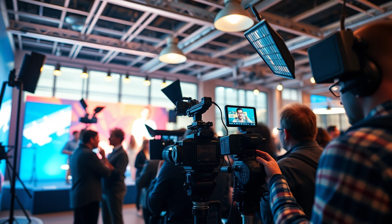 Engaging scene of video production edmonton showcasing a professional crew in action.