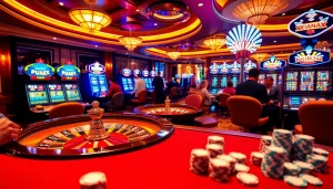 Experience intense gaming at https://xx88.boats/ with poker chips and vibrant casino tables.