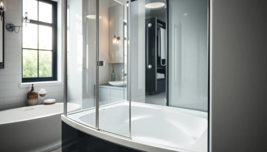 Erleben Sie das zeitgenössische Design der sonni Duschkabine in einem eleganten Badezimmer.