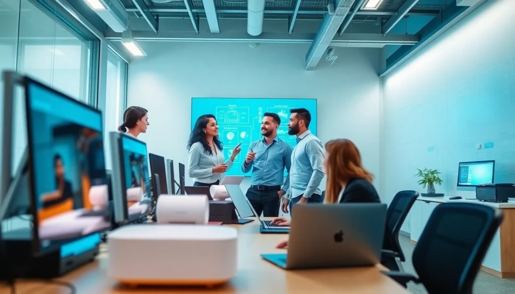 Improve IT Efficiency Tampa through a collaborative team in a modern office setting.