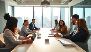 Showcase free job post chicago with a diverse team collaborating in a modern Chicago office.