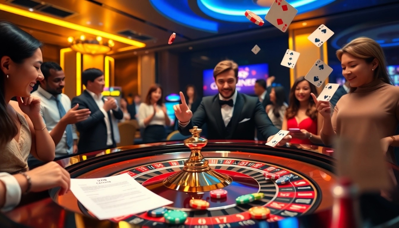 Experience the excitement of link vào XX88 with a vibrant casino scene full of action and luxury.