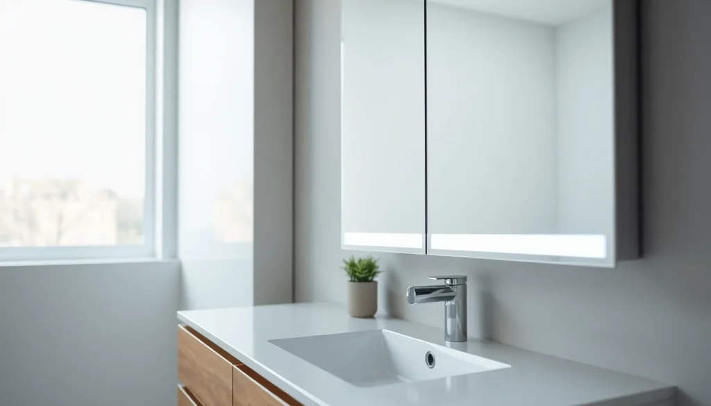 Erleben Sie den sonni Spiegelschrank mit modernem Design und LED-Beleuchtung für Ihr Badezimmer.