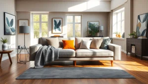 Beautiful sofa bed UK elegantly set in a cozy living room with warm tones and inviting decor.