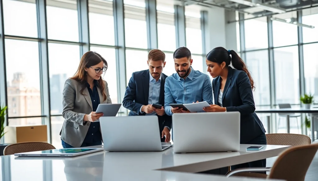 Enhance your business with expert Business IT Solutions in a collaborative office environment.