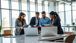 Enhance your business with expert Business IT Solutions in a collaborative office environment.