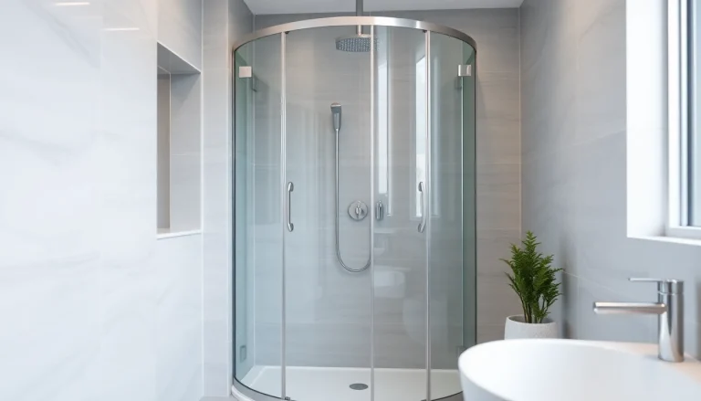 Entdecken Sie die elegante sonni Duschkabine in einem modernen Badezimmer mit stilvollen Akzenten.