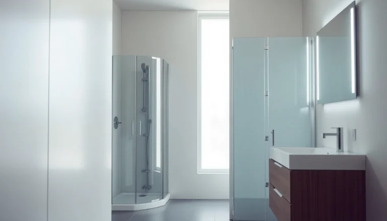Aménagez votre salle de bain avec sirhona France en intégrant un miroir LED élégant et une cabine de douche moderne.