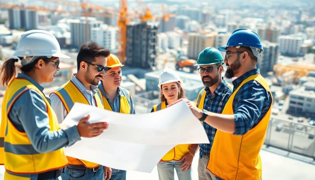 Engaging Southern California contractors association members collaborating on a construction project.