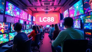 Engaging players enjoying the dynamic LC88 Game in a vibrant online gaming environment.